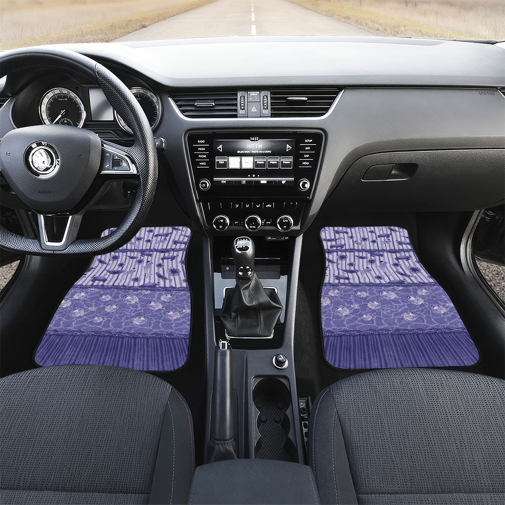 Hawaii Christmas In July Car Mats Amethyst Purple Mele Kalikimaka Sea Animals