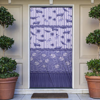Hawaii Christmas In July Door Cover Amethyst Purple Mele Kalikimaka Sea Animals