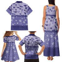 Hawaii Christmas In July Family Matching Tank Maxi Dress and Hawaiian Shirt Amethyst Purple Mele Kalikimaka Sea Animals
