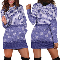 Hawaii Christmas In July Hoodie Dress Amethyst Purple Mele Kalikimaka Sea Animals
