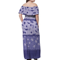 Hawaii Christmas In July Off Shoulder Maxi Dress Amethyst Purple Mele Kalikimaka Sea Animals