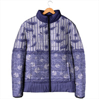 Hawaii Christmas In July Padded Jacket Amethyst Purple Mele Kalikimaka Sea Animals