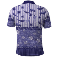 Hawaii Christmas In July Polo Shirt Amethyst Purple Mele Kalikimaka Sea Animals