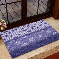 Hawaii Christmas In July Rubber Doormat Amethyst Purple Mele Kalikimaka Sea Animals