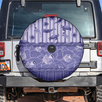 Hawaii Christmas In July Spare Tire Cover Amethyst Purple Mele Kalikimaka Sea Animals