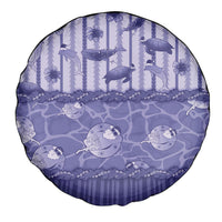 Hawaii Christmas In July Spare Tire Cover Amethyst Purple Mele Kalikimaka Sea Animals