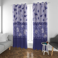 Hawaii Christmas In July Window Curtain Amethyst Purple Mele Kalikimaka Sea Animals