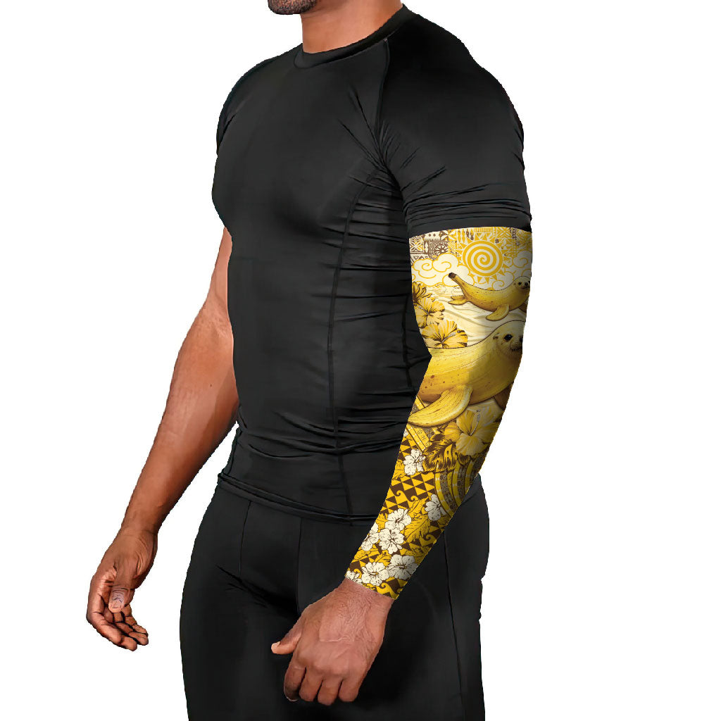 Hawaii Banana Seal Arm Sleeves Ilio Holo I Ka Uaua Aloha DT05 - Polynesian Pride