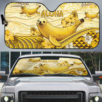 Hawaii Banana Seal Auto Sun Shade Ilio Holo I Ka Uaua Aloha DT05 Yellow - Polynesian Pride