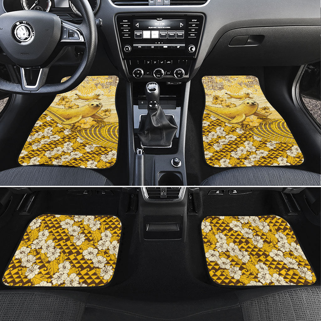 Hawaii Banana Seal Car Mats Ilio Holo I Ka Uaua Aloha DT05 Set 4pcs Yellow - Polynesian Pride