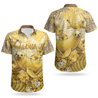 Hawaii Banana Seal Couples Matching Long Sleeve Bodycon Dress and Hawaiian Shirt Ilio Holo I Ka Uaua Aloha DT05 - Polynesian Pride