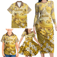 Hawaii Banana Seal Family Matching Long Sleeve Bodycon Dress and Hawaiian Shirt Ilio Holo I Ka Uaua Aloha DT05 - Polynesian Pride