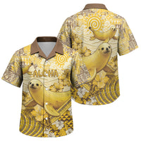 Hawaii Banana Seal Family Matching Tank Maxi Dress and Hawaiian Shirt Ilio Holo I Ka Uaua Aloha DT05 Son's Shirt Yellow - Polynesian Pride