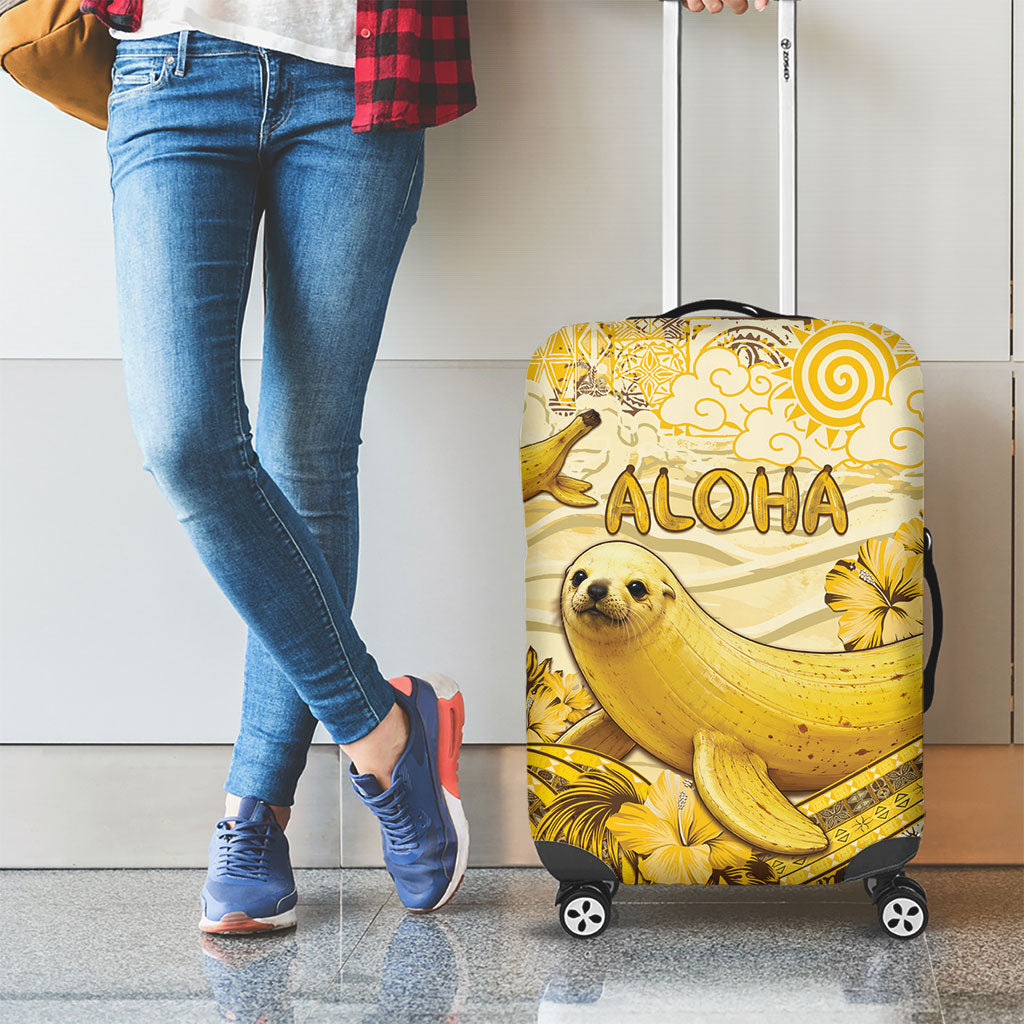 Hawaii Banana Seal Luggage Cover Ilio Holo I Ka Uaua Aloha DT05 - Polynesian Pride