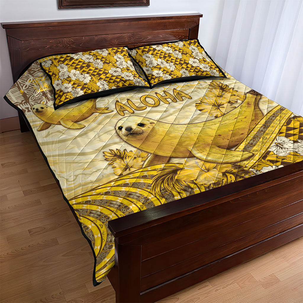 Hawaii Banana Seal Quilt Bed Set Ilio Holo I Ka Uaua Aloha DT05 - Polynesian Pride