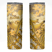 Hawaii Banana Seal Skinny Tumbler Ilio Holo I Ka Uaua Aloha DT05 Yellow - Polynesian Pride
