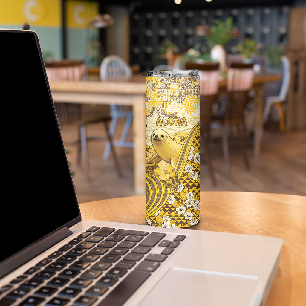 Hawaii Banana Seal Skinny Tumbler Ilio Holo I Ka Uaua Aloha DT05 - Polynesian Pride