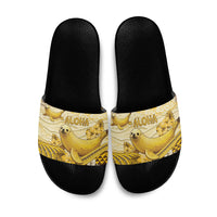 Hawaii Banana Seal Slide Sandals Ilio Holo I Ka Uaua Aloha DT05 Yellow - Polynesian Pride