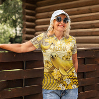 Hawaii Banana Seal Women Polo Shirt Ilio Holo I Ka Uaua Aloha DT05 - Polynesian Pride