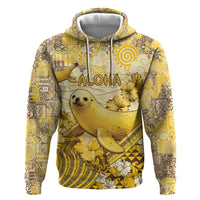 Hawaii Banana Seal Zip Hoodie Ilio Holo I Ka Uaua Aloha DT05 Pullover Hoodie Yellow - Polynesian Pride