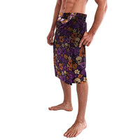 Hawaii Halloween Lavalava Skeleton Bones Flower Lei Tropical Floral DT05 - Polynesian Pride