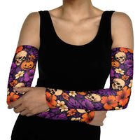 Hawaii Halloween Arm Sleeves Skeleton Pumpkin Hawaiian Flower Tribal DT05 - Polynesian Pride