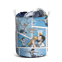 Argentina Football Laundry Basket Goat Comic Style Sun Of May DT05 - Polynesian Pride