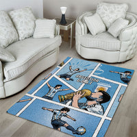 Argentina Football Area Rug Goat Comic Style Sun Of May DT05 - Polynesian Pride