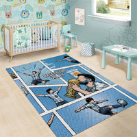 Argentina Football Area Rug Goat Comic Style Sun Of May DT05 - Polynesian Pride
