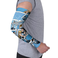 Custom Argentina Football Arm Sleeves Goat Comic Style Sun Of May DT05 - Polynesian Pride