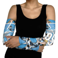 Custom Argentina Football Arm Sleeves Goat Comic Style Sun Of May DT05 - Polynesian Pride
