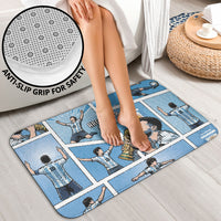 Argentina Football Bathroom Set Goat Comic Style Sun Of May DT05 - Polynesian Pride