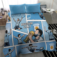 Argentina Football Bedding Set Goat Comic Style Sun Of May DT05 - Polynesian Pride