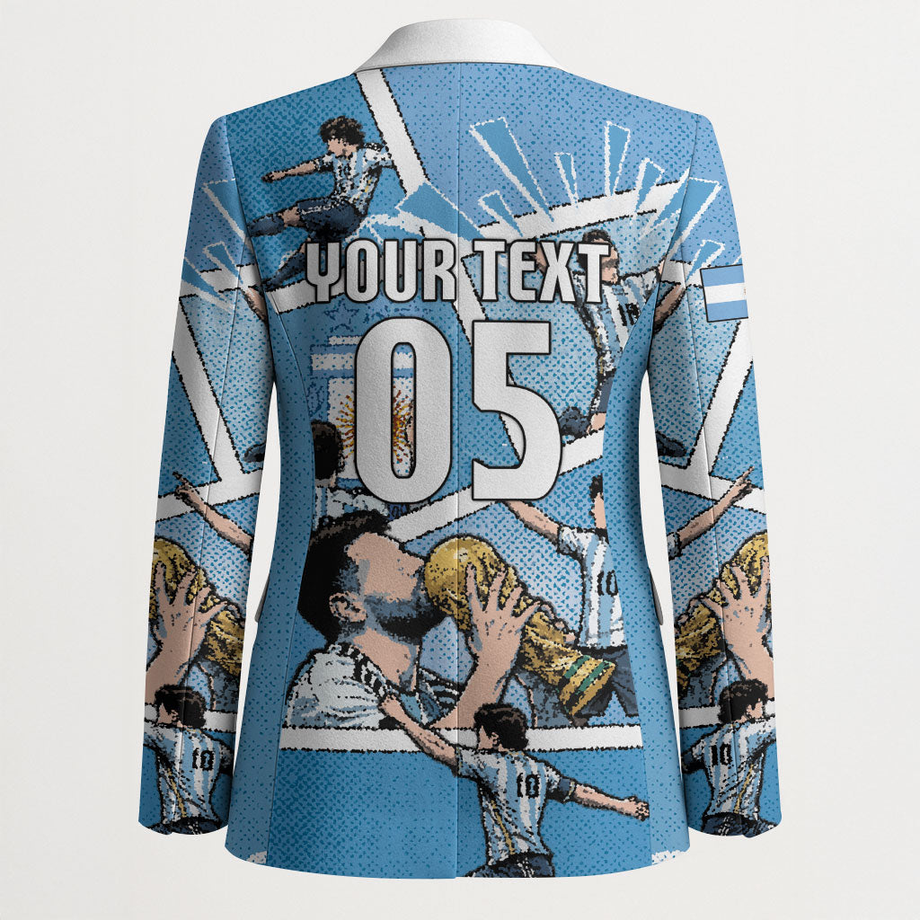 Custom Argentina Football Blazer Goat Comic Style Sun Of May DT05 - Polynesian Pride