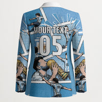 Custom Argentina Football Blazer Goat Comic Style Sun Of May DT05 - Polynesian Pride
