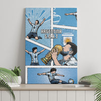 Argentina Football Canvas Wall Art Goat Comic Style Sun Of May DT05 - Polynesian Pride
