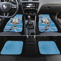 Custom Argentina Football Car Mats Goat Comic Style Sun Of May DT05 Set 4pcs Blue - Polynesian Pride