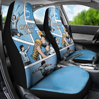 Argentina Football Car Seat Cover Goat Comic Style Sun Of May DT05 - Polynesian Pride