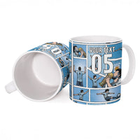 Custom Argentina Football Ceramic Mug Goat Comic Style Sun Of May DT05 - Polynesian Pride