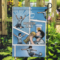 Argentina Football Garden Flag Goat Comic Style Sun Of May DT05 Garden Flag Blue - Polynesian Pride
