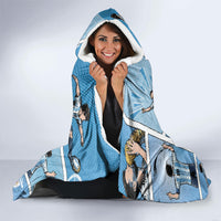 Argentina Football Hooded Blanket Goat Comic Style Sun Of May DT05 - Polynesian Pride