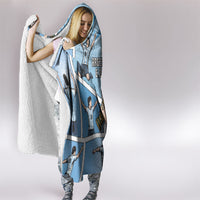 Argentina Football Hooded Blanket Goat Comic Style Sun Of May DT05 - Polynesian Pride