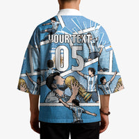 Custom Argentina Football Kimono Goat Comic Style Sun Of May DT05 - Polynesian Pride