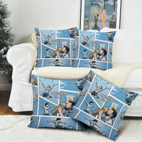 Argentina Football Pillow Cover Goat Comic Style Sun Of May DT05 - Polynesian Pride
