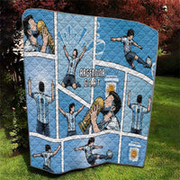 Argentina Football Quilt Goat Comic Style Sun Of May DT05 - Polynesian Pride
