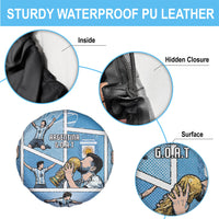 Argentina Football Spare Tire Cover Goat Comic Style Sun Of May DT05 - Polynesian Pride