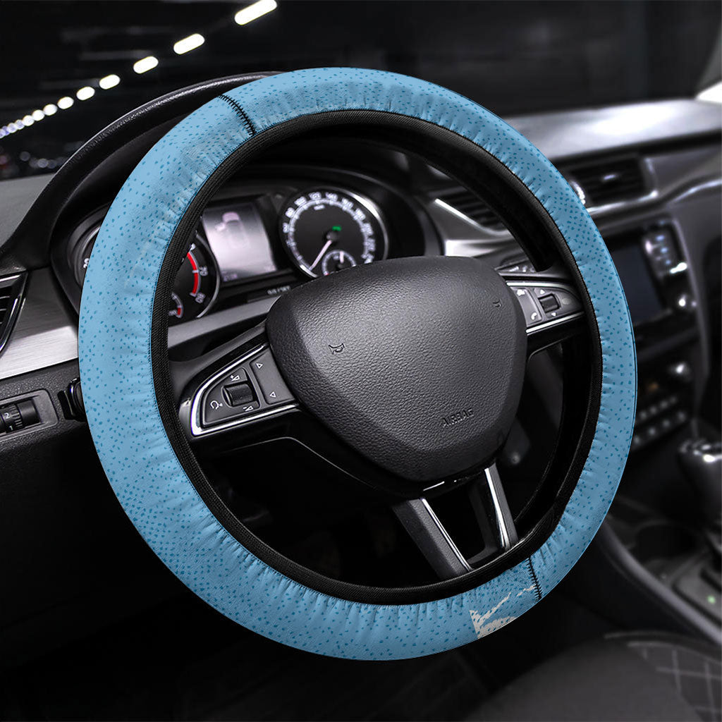 Argentina Football Steering Wheel Cover Goat Comic Style Sun Of May DT05 Universal Fit Blue - Polynesian Pride