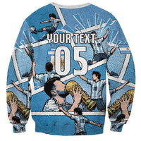 Custom Argentina Football Sweatshirt Goat Comic Style Sun Of May DT05 - Polynesian Pride