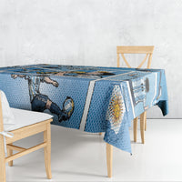 Argentina Football Tablecloth Goat Comic Style Sun Of May DT05 - Polynesian Pride