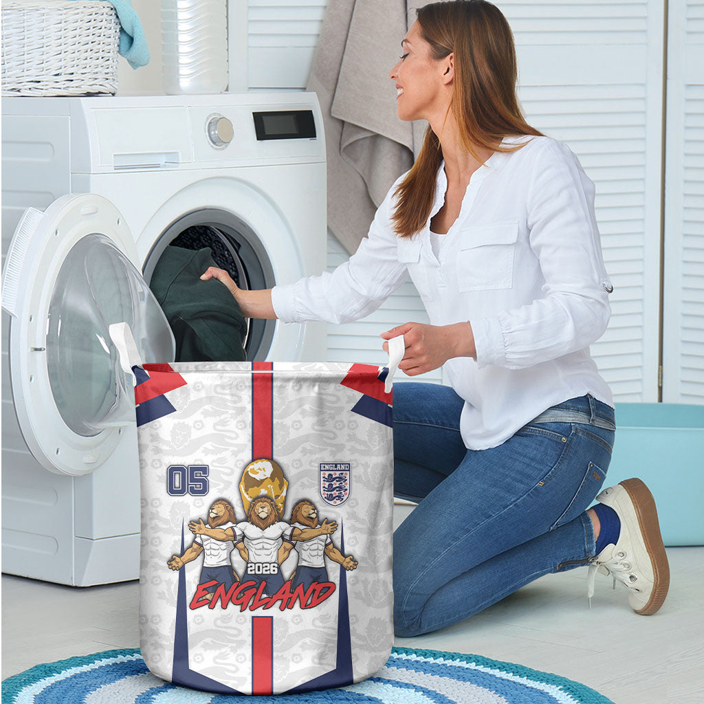 Custom England Football Laundry Basket Three Lions Trophy St George Cross DT05 - Polynesian Pride